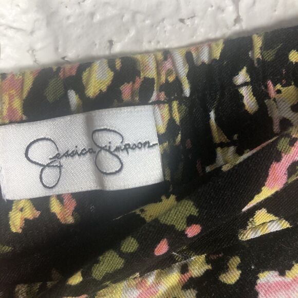 Jessica Simpson Women's XXL Cameren Pull On Pants Black Floral Multi color - Picture 4 of 7